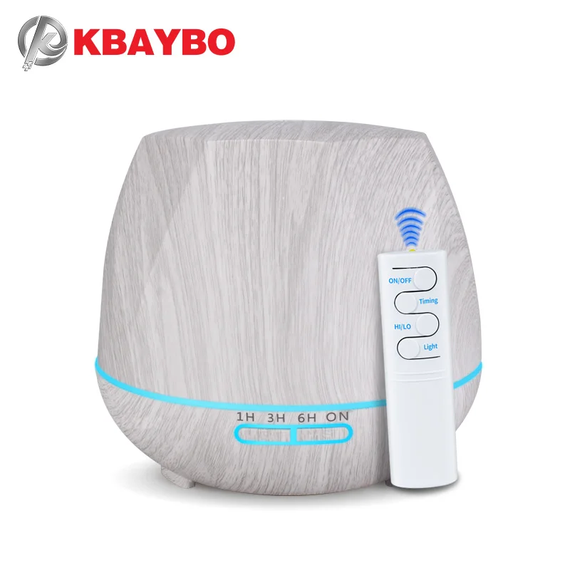 

KBAYBO 550ml Remote Control Essential Oil Diffuser Cool Strong Mist Maker Aroma Air Humidifier with 7 Color LED Lights for Home