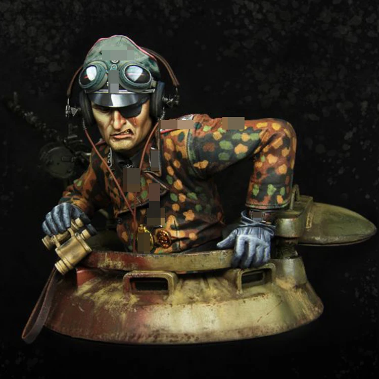 1/9 г. Коммандер тигра Нормандия 1944 смола модель бюста GK солдат военная тема Второй