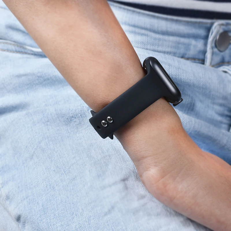 Мягкий тонкий силиконовый спортивный ремешок для Apple Watch 5 4 3 2 1 38 мм 42 мм, резиновый ремешок для часов Iwatch series 5 4 40 мм 44 мм