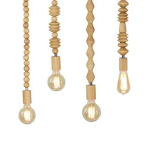 Простая деревянная потолочная лампа из цельного дерева креативное крутое украшение барной стойки Ресторан Hotpot ресторанные комнаты Северной Европы