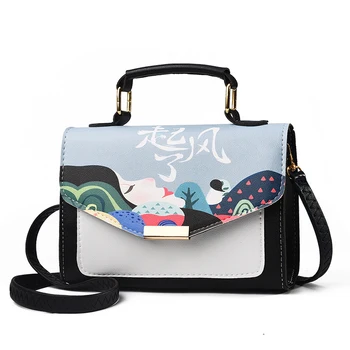 

2020 Women Bags Exquisite Print PU Leather Small Bag Female Fashion Casual Shoulder Crossbody Tote Bags Ladies Travel Handbags