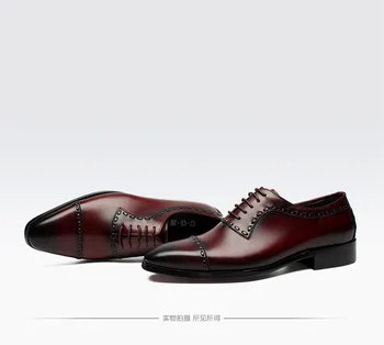 

Men's Leather Shoes Business Dress Shoes Large Size Cowhide of Zapatos De Hombre Oxfords