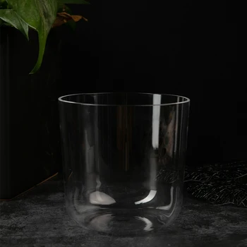 

3th octave tibetan bowl with flat bottom & clear crystal singing bowl with perfect G# note for Thyroid Chakras