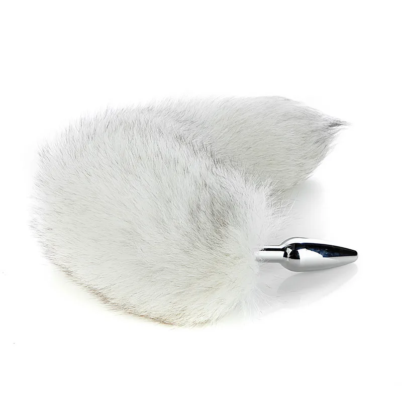 Маленькая серая Анальная пробка со съемным хвостом товары для взрослых с задним