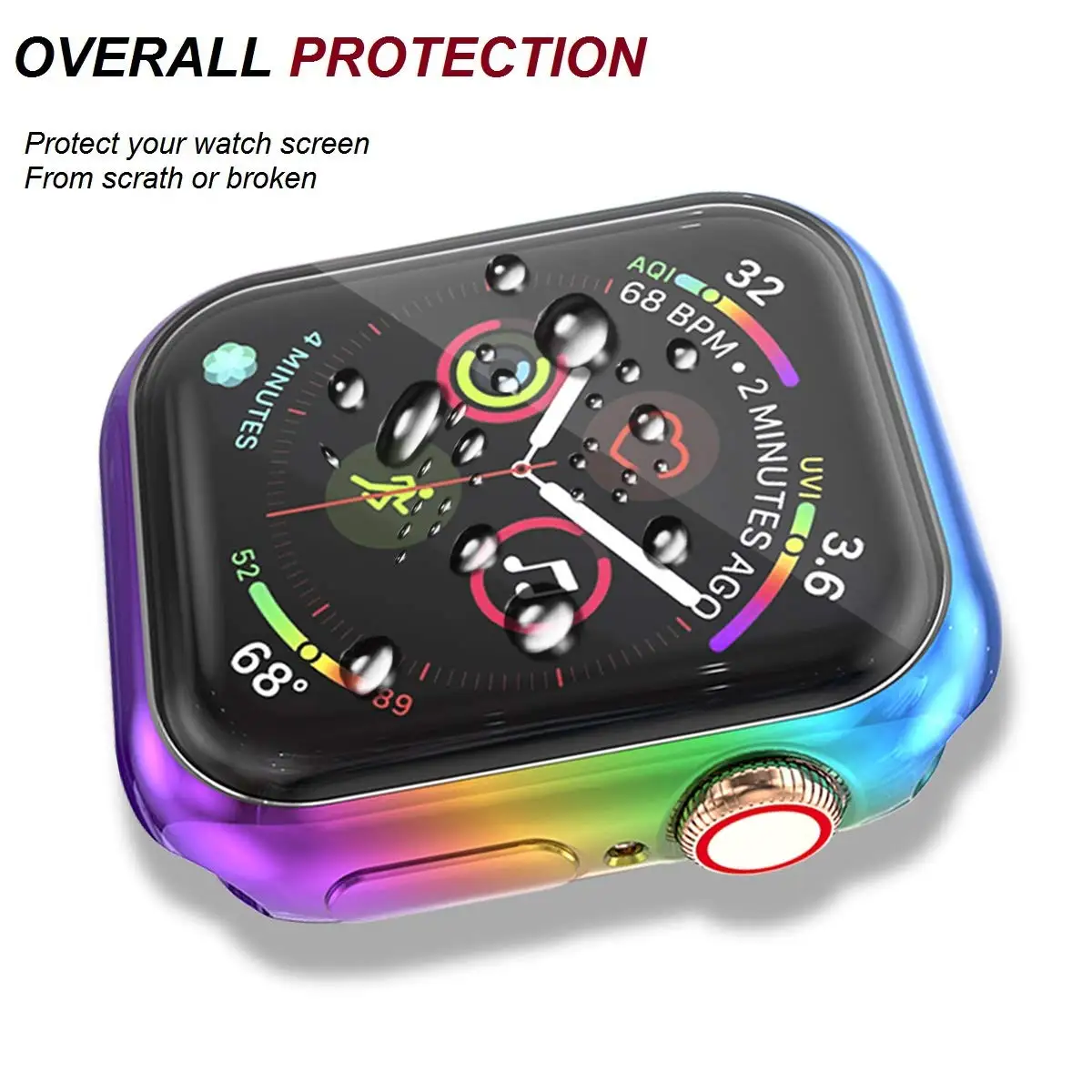 Градиентный цветной чехол для часов Apple Watch 42 мм 38 мм ТПУ защитный чехол для экрана для Apple Watch 44 мм 40 мм серия 5 4 3 21