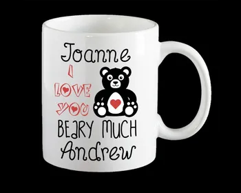 

I Love You Beary Much Coffee Mugs Wine Whiskey Beer Ceramic Mug