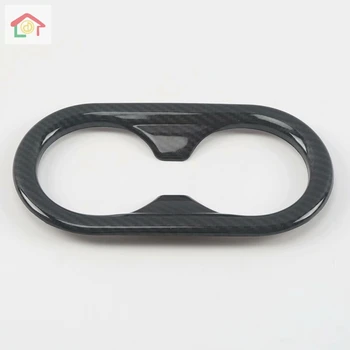 

ABS Chrome Carbon Fiber For Hyundai ix35 2018 Interior Rear Seat Water Cup Holder Panel Decoration 3D Styling Sticker