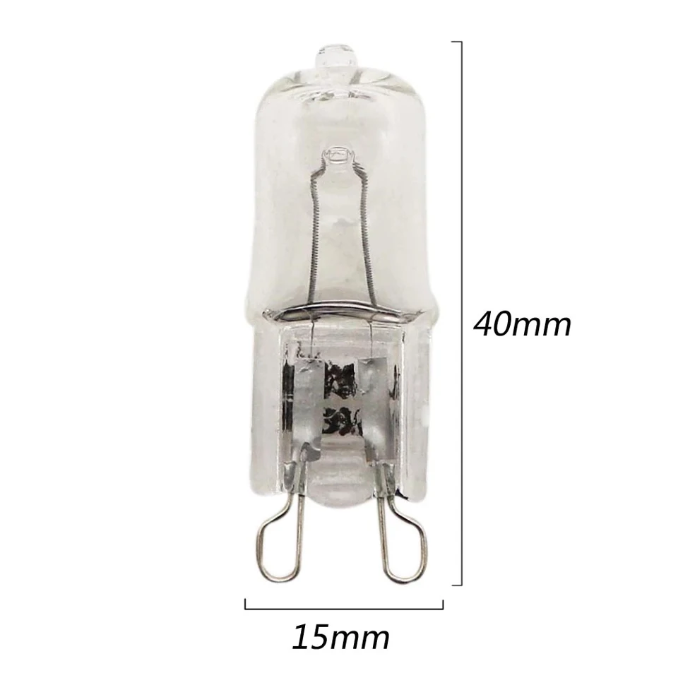 G9 230V 40W Halogen Bulb Clear Glass G9 High Temperature 2900K Warm Light Oven Light Refrigerators Ovens 10 pcs
