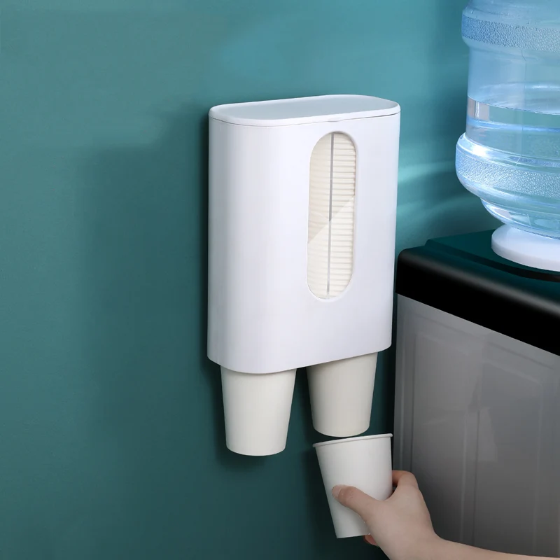 

Water Dispenser Paper Cup Holder Free Punch Automatic Cup Remover Household Free Punch Paper Cup Rack Finishing Storage Rack