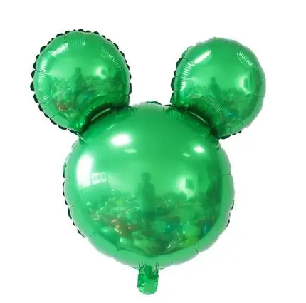 green 5/10 шт мини-платье с рисунком в виде Головы Микки Мауса, Алюминий Фольга воздушный шар с Минни-Маус игрушки 30x45 см с изображением воздушных шариков, ребенок День рождения украшения - Цвет: green