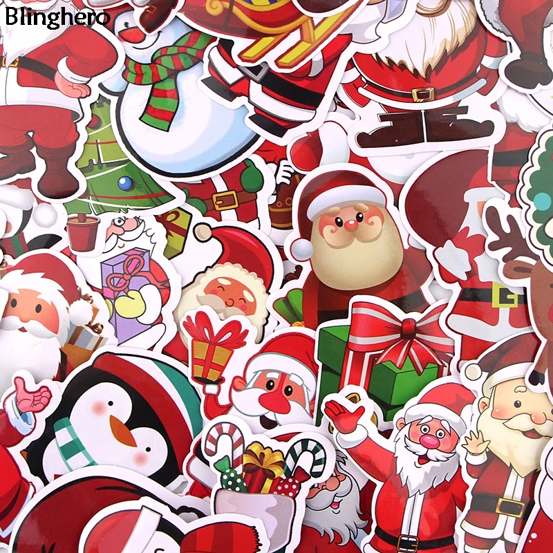 BH1165 Blinghero Cartoon Stickers 35Pcs/set Christmas Stickers Wall Stickers Decorative Refrigerator Stickers Decal gifts afbeelding