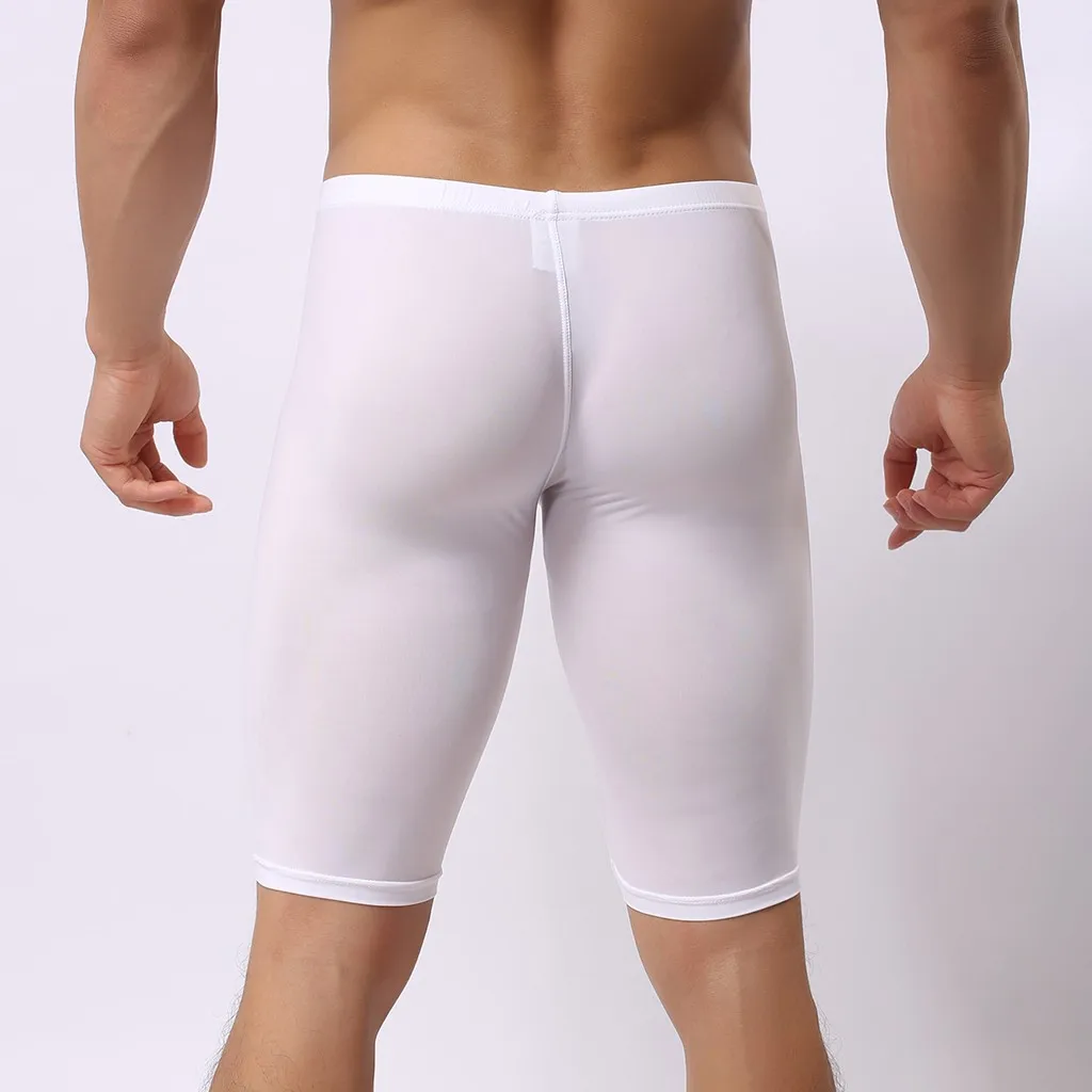 Мужское нижнее белье, Длинные боксеры, шорты, сексуальные новые Cueca дышащая Домашняя одежда, простое Чистое Нижнее белье, облегающие сексуальные трусы
