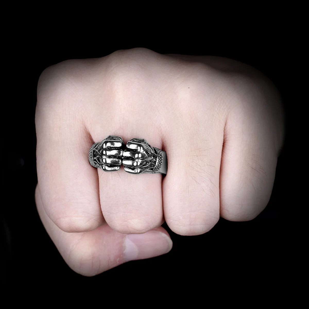 316L нержавеющая сталь Angry Fist power Man мужские кольца в стиле панк, рок, хип-хоп креативность личность для мальчиков модные ювелирные изделия подарок