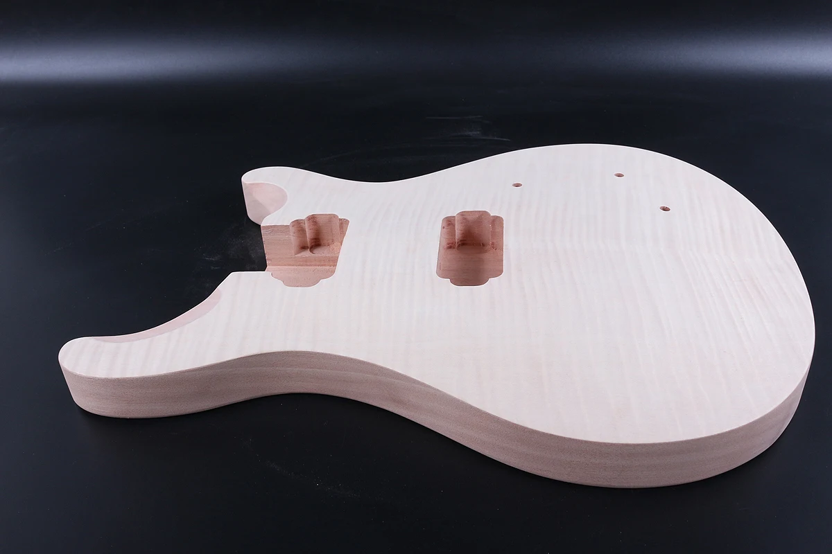 Подходит Diy корпус электрогитары красное дерево + пламя кленов шпон ручной