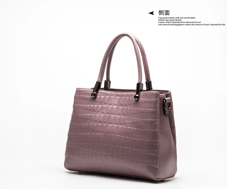 Europe and America 2019 New Genuine Leather Women's Bag Women's Handbag Crocodile-Leather Shoulder Crossbody Bag