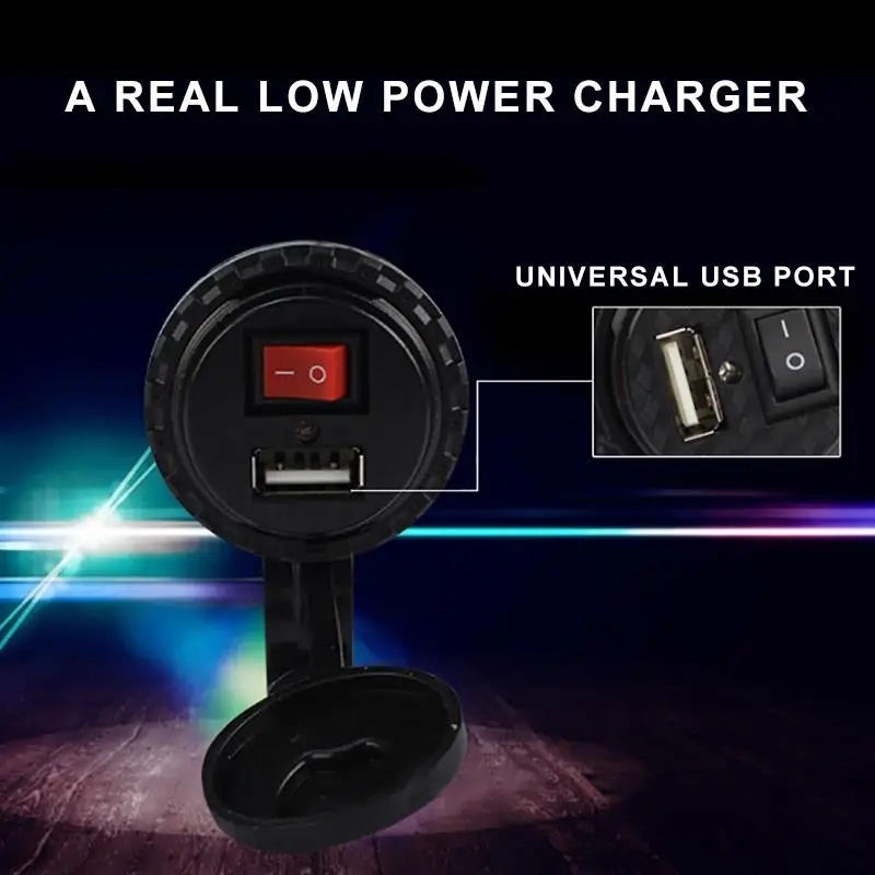Гнездо мотоцикла Зарядное устройство для телефона прикуриватель адаптер USB мотоцикл водонепроницаемый переключатель для мобильного телефона планшета MP3 MP4