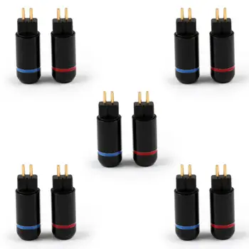 

Areyourshop 5Pair 0.78mm Earphone Pins Plug For Westone UM3X W4R UE18 Connector Adapter Black Silver