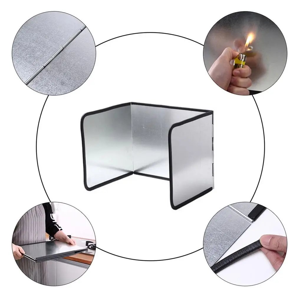 Anti Splatter Shield Guard Oil Anti-Splash Block 3-Sided Splatter Shield Oil Gas Stove Baffle Heat Insulation Kitchen Utensils kitchen tools,oil splash shield
