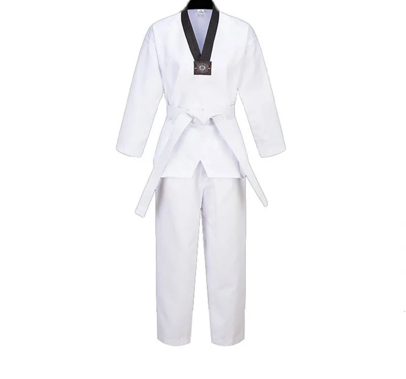 Taekwondo Clothing Karate Uniform For Adult Kids Student Beginners Kung Fu Clothes Martial Art Suits with Free Belt Black or Red (27)