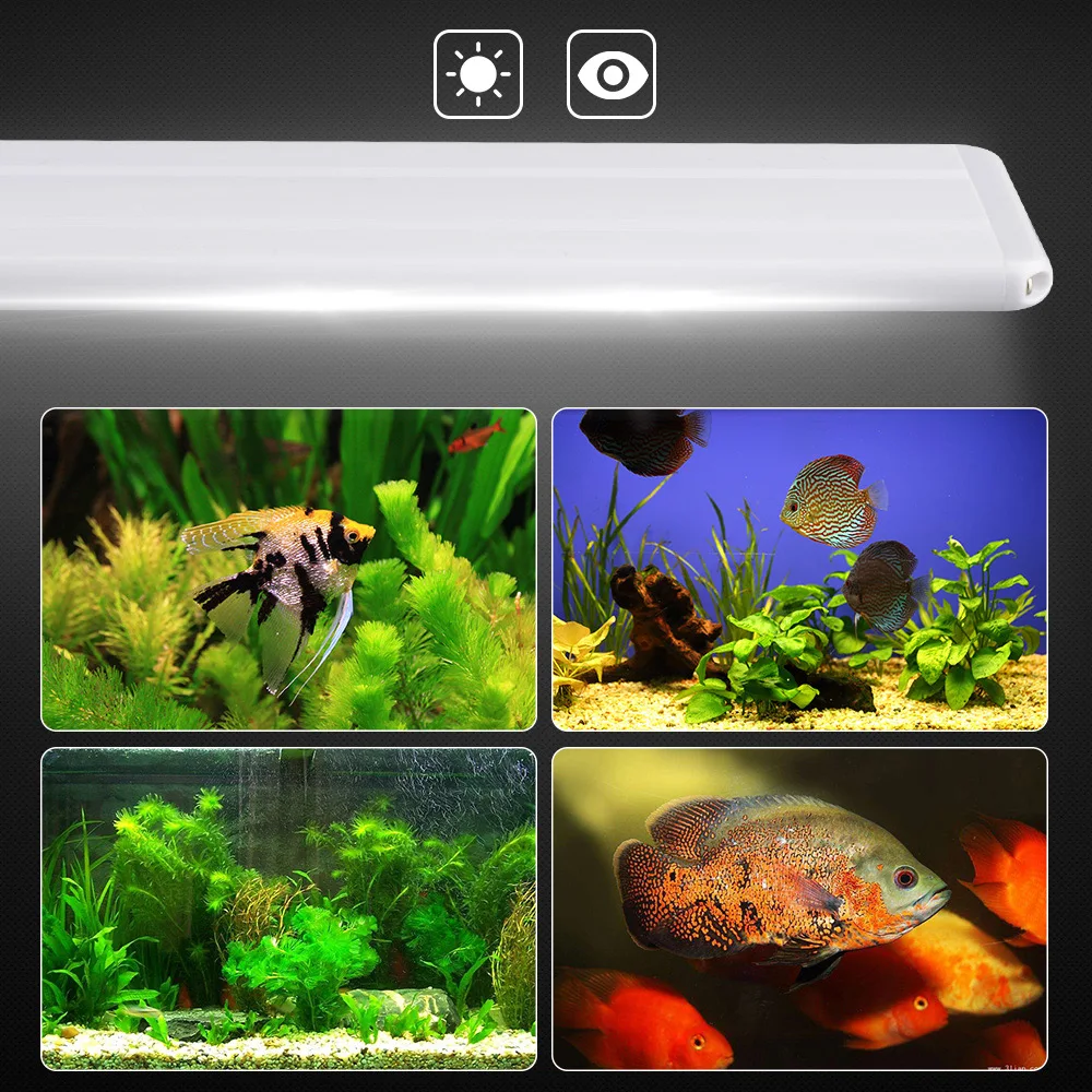 20 30 40 50cm Aquarium LED Light Aquarium Fish Tank LED Light Slim Luminaire Light Lamp 2