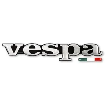 

STICKERS-STICKERS 3D lettering VESPA Chrome sticker for PIAGGIO + Italian flag