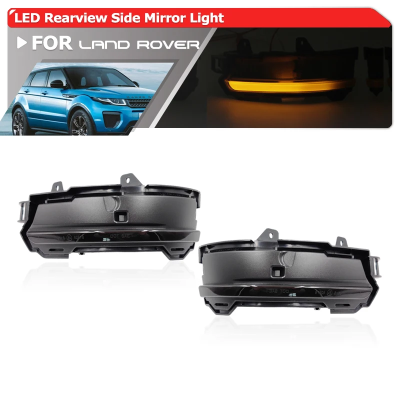 

For Land Rover Discovery Sport L550 Evoque Velar L560 Jaguar F E-Pace X760 X540 Dynamic Amber Led Rearview Side Mirror Blinkers
