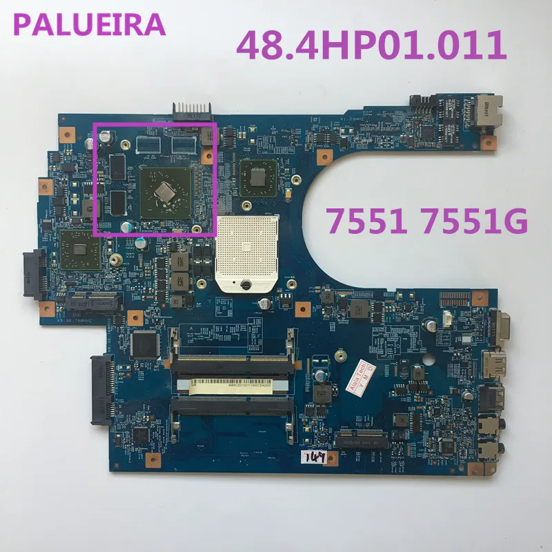 

PALUBEIRA 48.4HP01.011 MBPT801001 MB.PT801.001 Main board for acer aspire 7551 7551G with 4 graphics card laptop motherboard DDR
