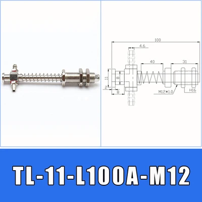 Большая голова 11 мм OD присоска манипулятор кронштейн для устройств аппаратные средства боковой хвост воздухозаборник Вакуумная присоска механическая рука M12 M10 - Цвет: TL-11-L100A-M12