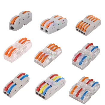 

Mini Fast Cable Connectors Universal Compact Conductor Spring Splicing Push-in Terminal Block SPL Series