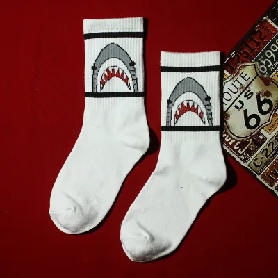 White Shark Epous, новинка года, носки не беспокоить, забавные Игровые Носки, нескользящие носки с подушками, подарок для мужчин - Цвет: White Shark