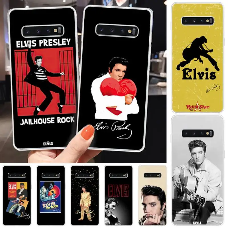 

Phone Case ELVIS Rock Star Fundas For Samsung S6 S7 S7edge S8 S8plus S9 S9plus S10 S10 Plus E Cover Transparent Shell