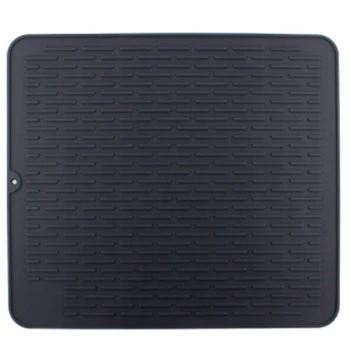 

Large Silicone Placemat Dish Drying Mat Kitchen Draining Table Drain Mat Sink Non-Slip Pad Durable Pot Holder Cup Coaster