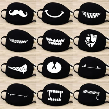 

Cotton Cartoon Masks Festive Party Keep Warm Cotton Cute Bear Mask Camouflage Expression Teeth Anti Dust Mouth Muffle Respirator