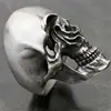 EYHIMD Vintage Mens Silver Color 316L Stainless Steel Ring Fashion Jewelry Skull Rings for Men Male Punk Goth Ring ► Photo 3/4