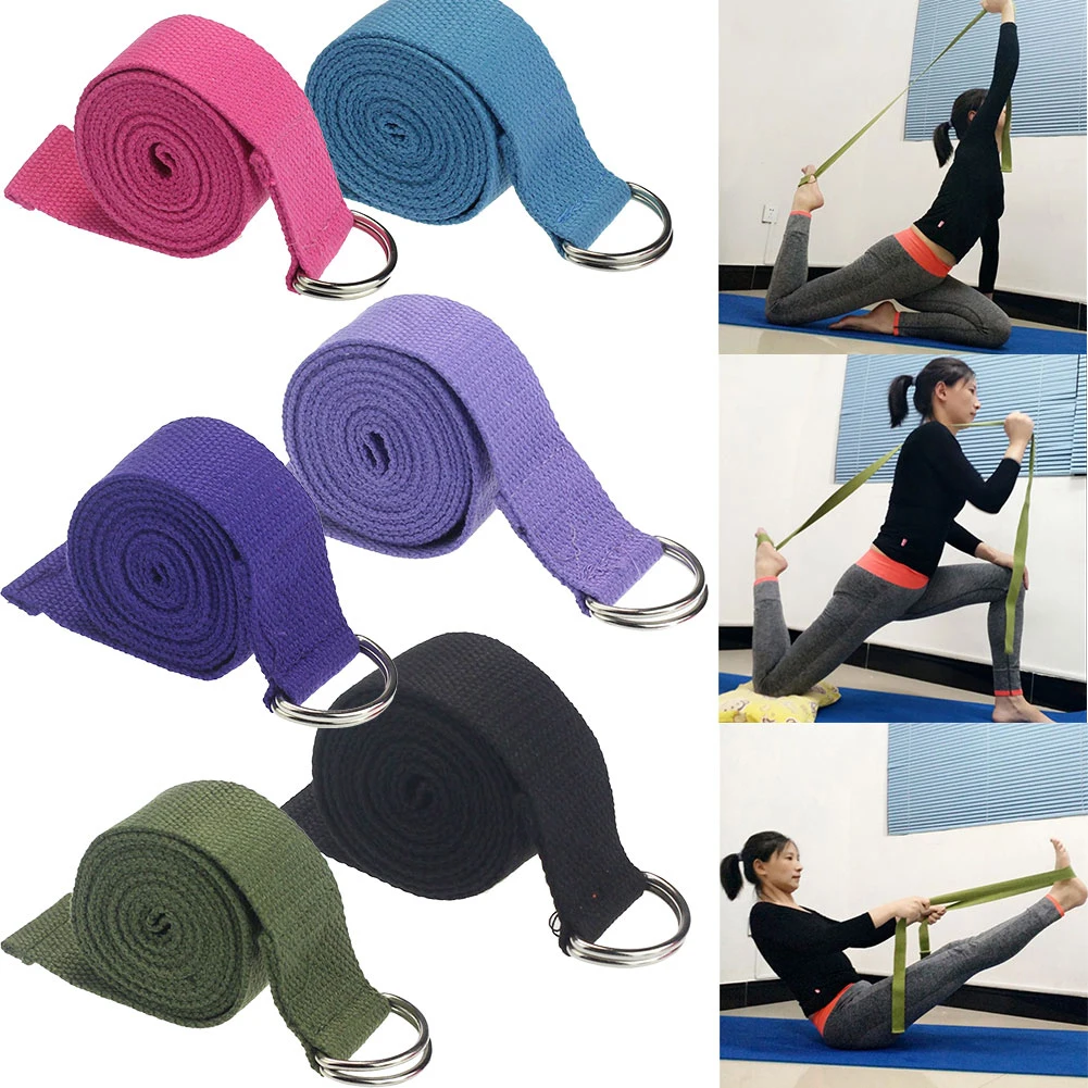 Women Yoga Belt Stretch Strap Rope Figure Waist Leg Resistance Bands Stretcher for Fitness Exercise fitness resistance band fitness accessories