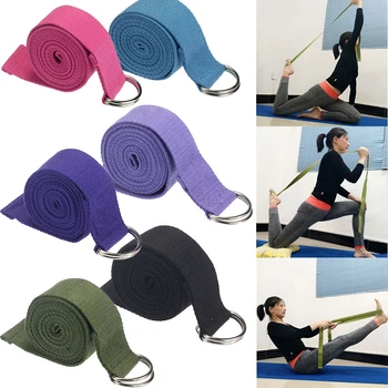 Women Yoga Belt Yoga Stretch Strap Colorful Belt Fitness Exercise Rope Figure Waist Leg Resistance