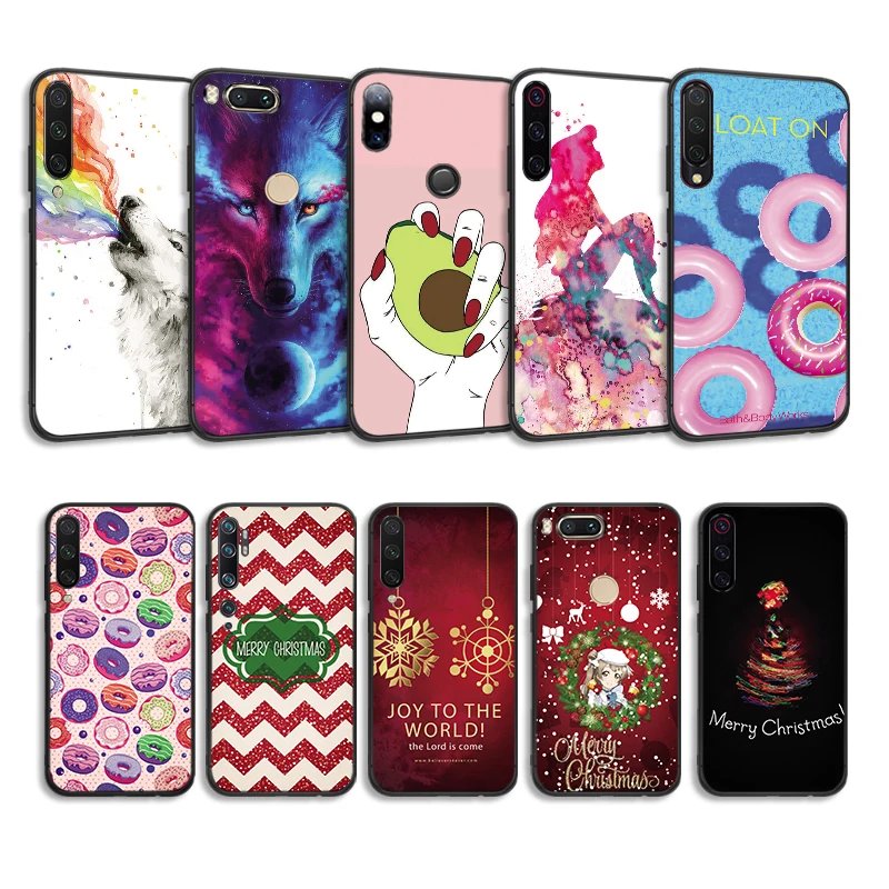 TPU Phone Case For Xiaomi Redmi K20 Pro GO S2 Black Soft Silicone Coque Bumper capa Japanese art | Мобильные телефоны и