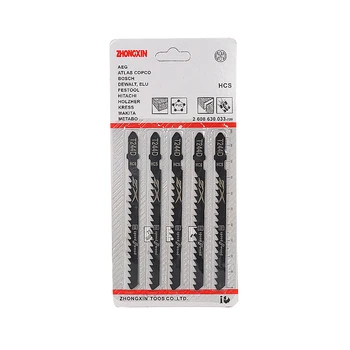 

5PCS/SET Saw Blades Clean Cutting For Wood PVC Fibreboard Saw Blade Jigsaw Blades Curve Cutting Tool Kits Hot Sale