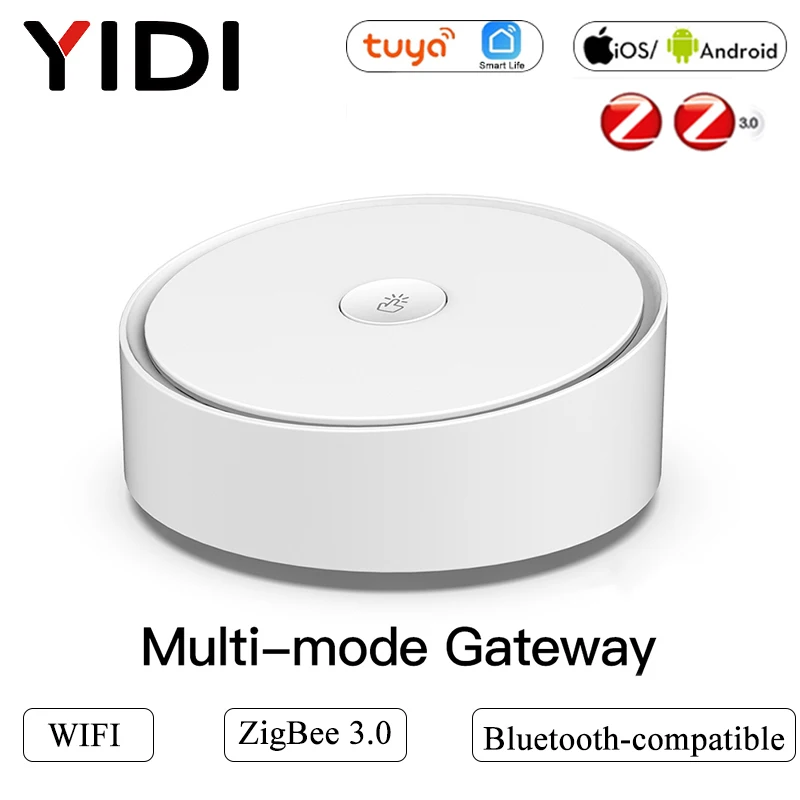 Умный шлюз Tuya Smart Life многорежимный ZigBee Wi-Fi Bluetooth совместимый хаб беспроводное