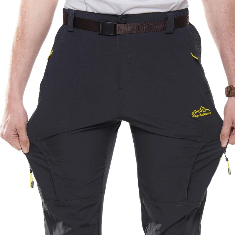 Men's Summer Quick Dry Hiking Pants Outdoor Sports Breathable Stretch Thin Trousers Mountain Climbing Fishing Trekking Pants 5XL hiking pants