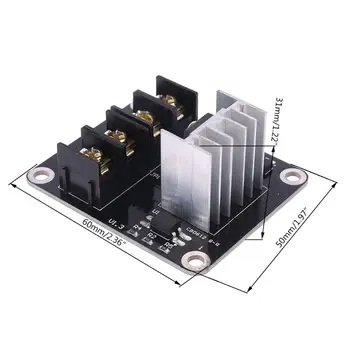 

3D Printer Heated Bed Power Module Hotbed MOSFET Expansion Module Inc 2pin Lead With Cable for Anet A8 A6 A2 Ramps 1.4