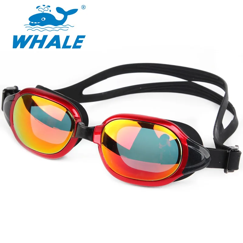 

Whale Goggles Electroplated New Style Big Box Adult Waterproof Anti-fog High-definition Silica Gel Swimming Glasses Eye Protecti