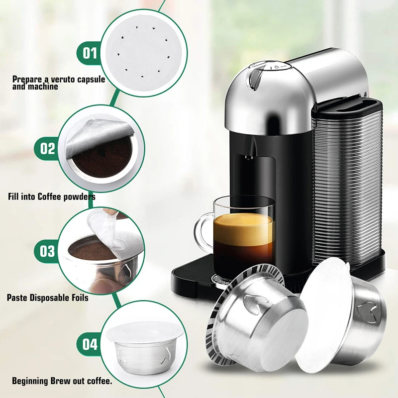 230 мл набор кофейных капсул многоразовая ложка для Nespresso Vertuo для NESPRESSO Vertuoline GCA1