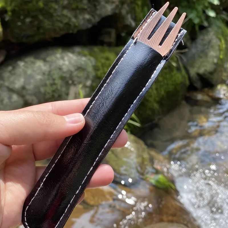1pc PU Bag 16cm Length Aluminum Fork with Foil Puncher for Tobacco Shisha Hookah Narguile Chicha Cachimba