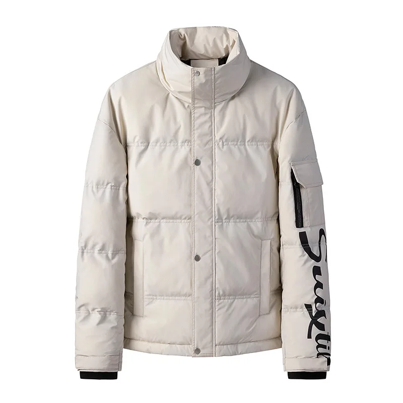 Cotton Coat Men's Winter New Style MEN'S Cotton-padded Clothes Thick Warm Loose Casual Versatile Hooded Cotton-padded Jacke