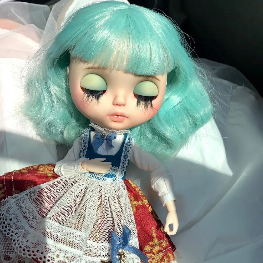 1/6 BJD 30 см игрушки для кукол 19 шарниров высокое качество BJD шарнирная кукла милая девочка с мятно-зелеными волосами и веками blyth