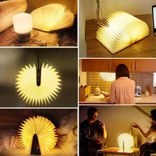

Folding flip book page table lamp will glow book lamp night light bedroom bedside lamp boy and girl friends birthday gifts
