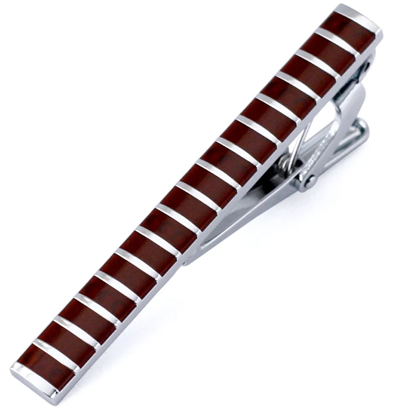 Hi Tie Mens Stainless Steel Tie Bar Pinch Clip for Skinny 1.6"/Regular