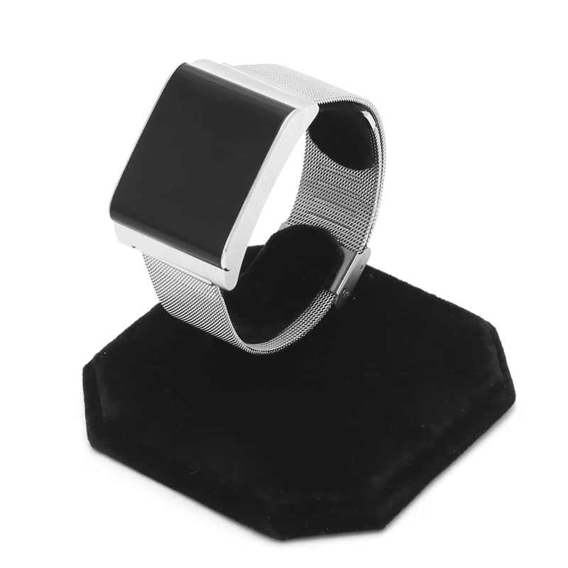 1 PC Velvet C Type Design Jewelry Bracelet Bangle Watch Display Rack Stand Holder Black/White