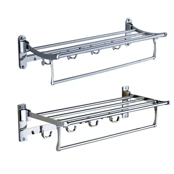 

304 Stainless Steel Towel Rack Perforation-free Bathroom Toilet Rack Bath Towel Rack Wall-hanging Toilet